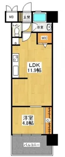 コンプレート古船場【4階】の間取り