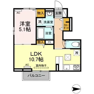 パティオブリッサ武中【1階】の間取り