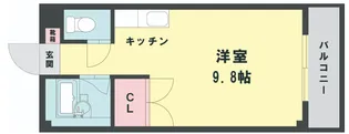 熊本市中央区渡鹿3丁目【3階】の間取り