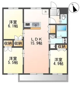 福木グランデ ヤブ【2階】の間取り