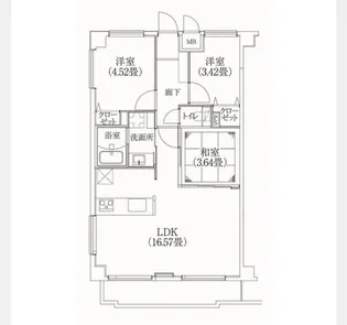 コスモリード学芸大学【1階】の間取り