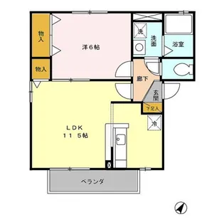 C.F HEIGHTS J棟【2階】の間取り