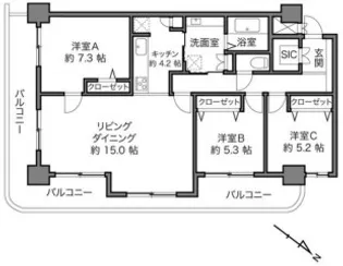 ハイネス目黒【2階】の間取り