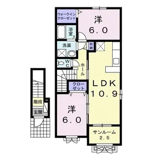 メディオ クレール B【2階】の間取り