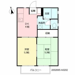 アネックス鍋島 A棟【2階】の間取り
