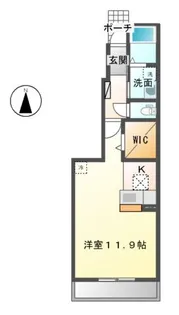 ミルト久米A【1階】の間取り