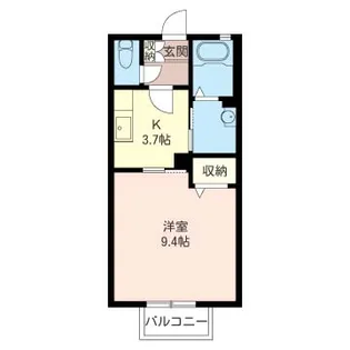 ジュゲムA シャーメゾン【2階】の間取り