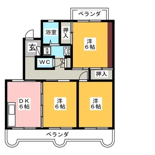 グランヴェール伏見II【1階】の間取り
