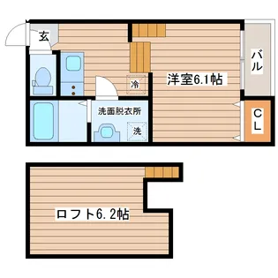 ハーモニーテラス六丁の目III【1階】の間取り
