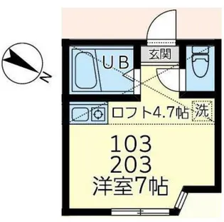 ユナイト鶴見クッキー・アン【2階】の間取り