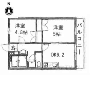 レオパレス浪漫【2階】の間取り