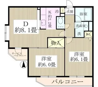 メゾンドボヌール梅島【1階】の間取り