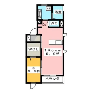 クレセールゆいの杜3丁目A【2階】の間取り