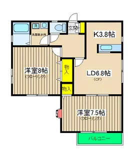 セジュール狩場【2階】の間取り