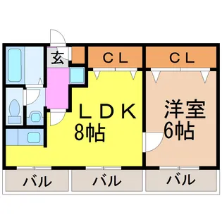 カーサ・ノア高峯町【3階】の間取り