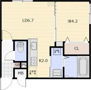 VILLAGE SOEN【2階】の間取り