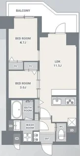 スプランディッド大島【3階】の間取り