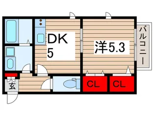 パレス稲毛【1階】の間取り
