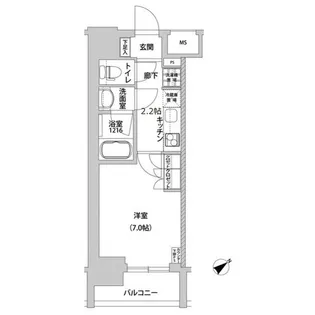 メトロステージ上野【4階】の間取り