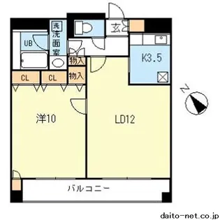 グランベルテ田端【11階】の間取り