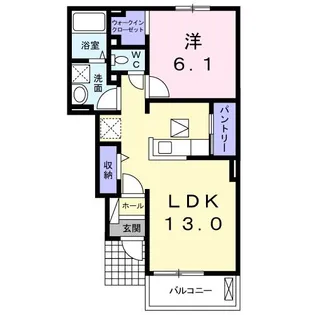 ザ ガーデンヴィラ 箸蔵 B【1階】の間取り