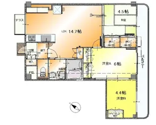 ファミール守山【1階】の間取り
