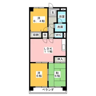 カーサフェリス大畑【5階】の間取り