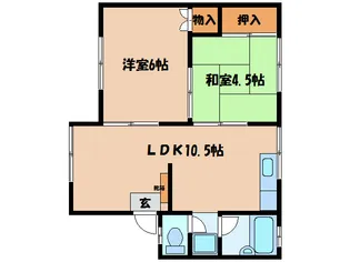 中津参番館B【2階】の間取り