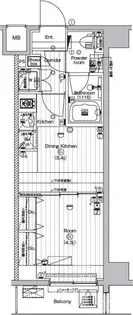 ザ・プレミアムキューブG潮見【1階】の間取り