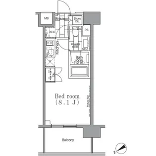 パークハビオ目黒リバーサイド【9階】の間取り