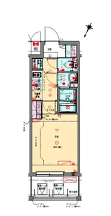 プレサンス京町堀【4階】の間取り