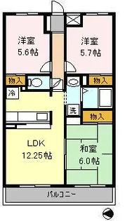 プロスペリテ新蒲田【2階】の間取り