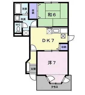 グリーンコート東館 D【1階】の間取り