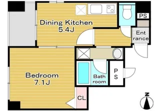 Peaceful Court 菊川【6階】の間取り