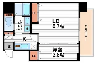 ヴィラ・セレーノ玉造本町【4階】の間取り
