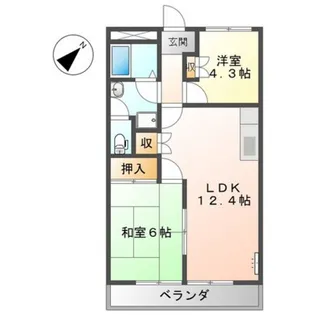 エクセレンス東野【2階】の間取り