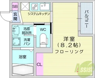 Azul塩釜3【3階】の間取り