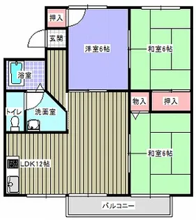 エヴァグリーンB【2階】の間取り