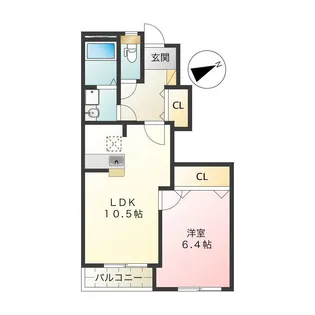 グロン・シーニュ【1階】の間取り