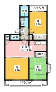 志陽ハイツ青木【1階】の間取り
