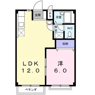 グリーンあらいB【2階】の間取り