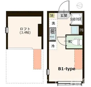 ハーモニーテラス春日町V【1階】の間取り