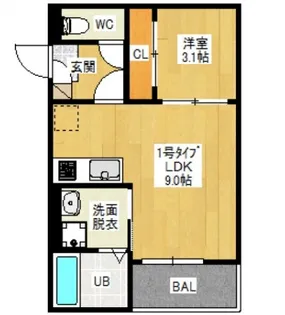 REGALEST JM 富田【1階】の間取り