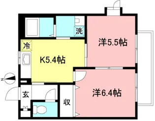 ドエル・サウス【1階】の間取り