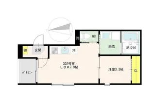 パサージュ・ソラ小岩【3階】の間取り