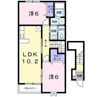 アスティオスA【2階】の間取り