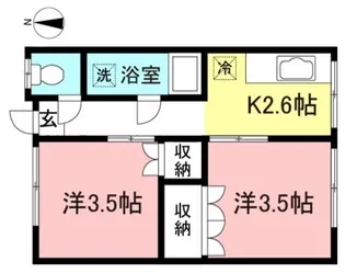 コーポ千代荘【2階】の間取り