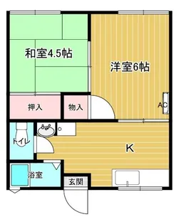局アパート【1階】の間取り