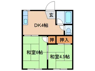ハイコーポ有原【1階】の間取り