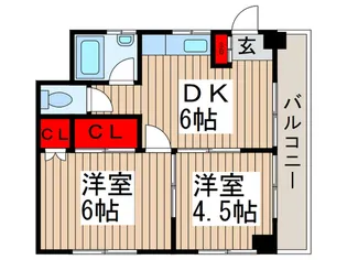 サンライトハイツ2【3階】の間取り